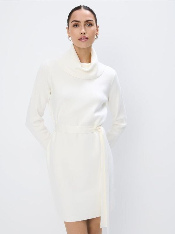 Mohito Mohito - Трикотажна мини рокля - кремaво