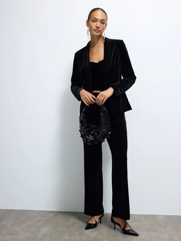 Mohito Mohito - Велурен панталон - черен