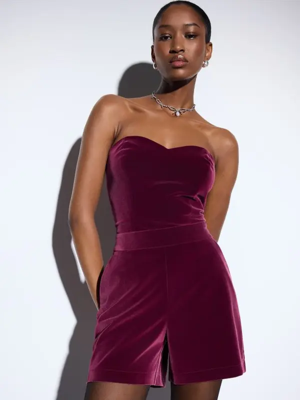 Mohito Mohito - Велурен топ - кестеняво