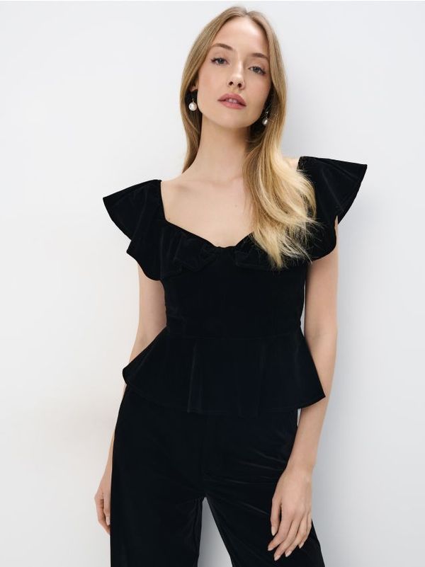 Mohito Mohito - Велурена блуза - черен