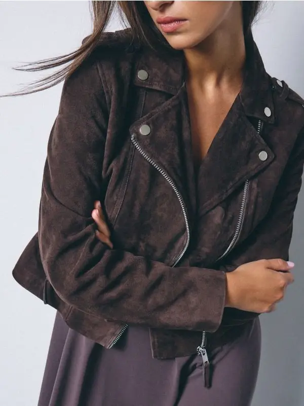 Mohito Mohito - Яке байкър - тъмно кафяво