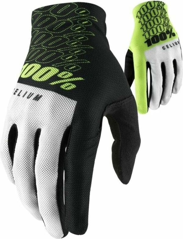 100% 100% Celium Gloves Fluo Yellow L Велосипед-Ръкавици