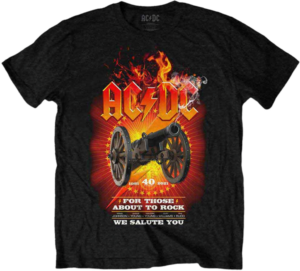 AC/DC AC/DC Риза FTATR 40th Flaming Unisex Black 2XL