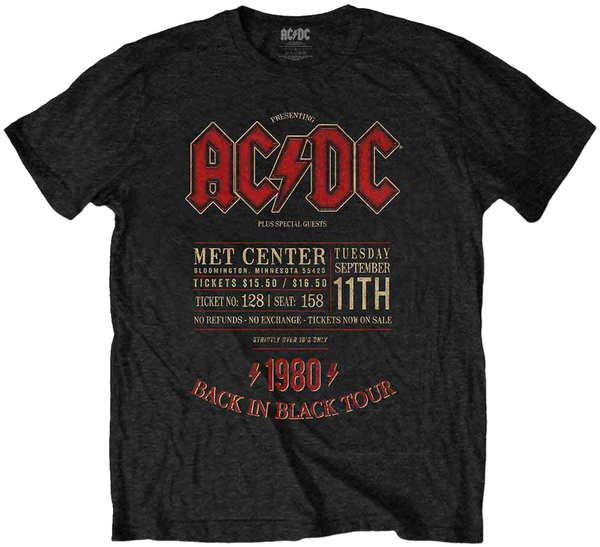 AC/DC AC/DC Риза Minnesota '80 Unisex Black L