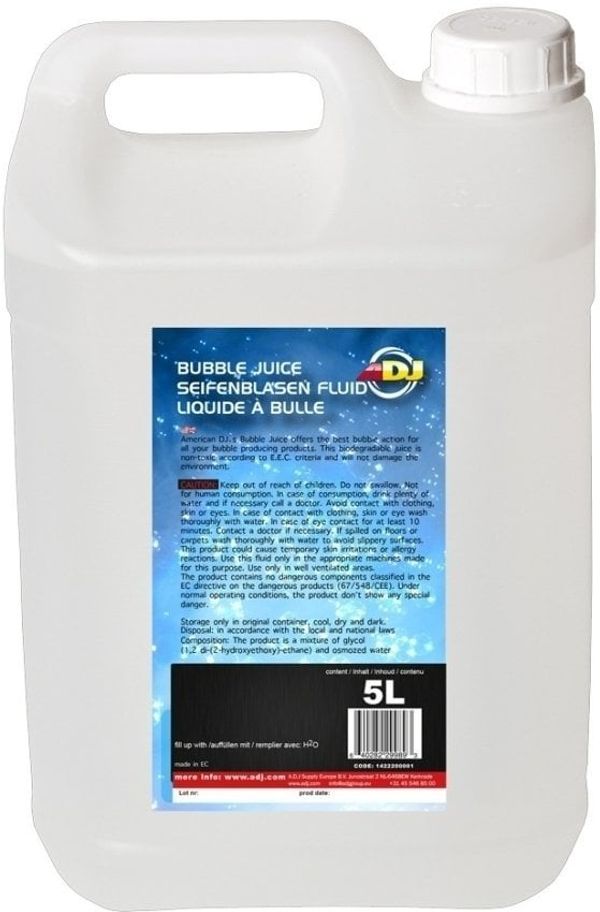 ADJ ADJ bubble juice ready mixed 5 L Течности за машини за балончета