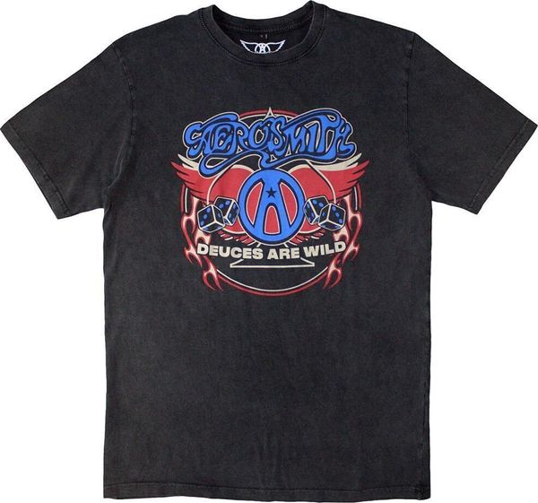 Aerosmith Aerosmith Риза Rainbow Spade Stone Wash Unisex Charcoal Grey M