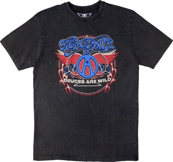 Aerosmith Aerosmith Риза Rainbow Spade Stone Wash Unisex Charcoal Grey XL