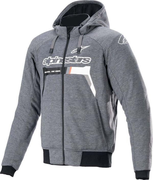 Alpinestars Alpinestars Chrome Ignition Hoodie Melange/Dark Gray/White XL Текстилно яке