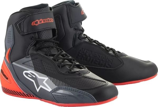 Alpinestars Alpinestars Faster-3 Shoes Black/Grey/Red Fluo 42 Ботуши