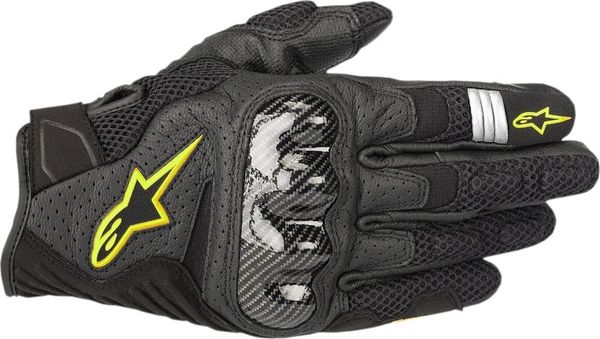Alpinestars Alpinestars SMX-1 Air V2 Gloves Black/Yellow Fluo S Ръкавици