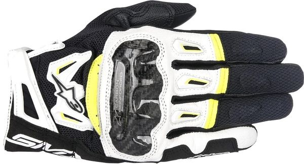Alpinestars Alpinestars SMX-2 Air Carbon V2 Gloves Black/White/Yellow Fluo XL Ръкавици
