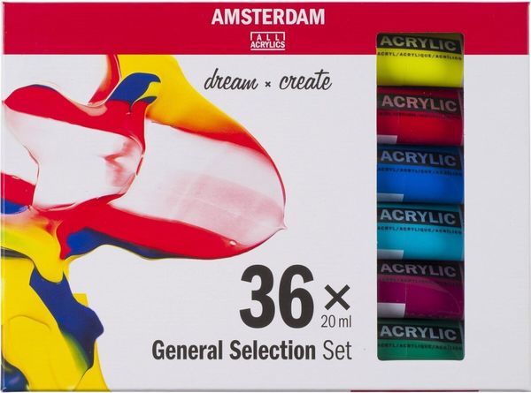 Amsterdam Amsterdam General Selection Комплект акрилни бои 36 x 20 ml