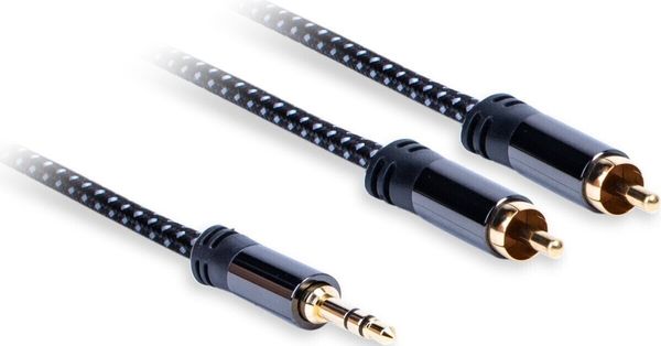 AQ AQ Premium PA42015 1,5 m Бял-Черeн Hi-Fi AUX Cable