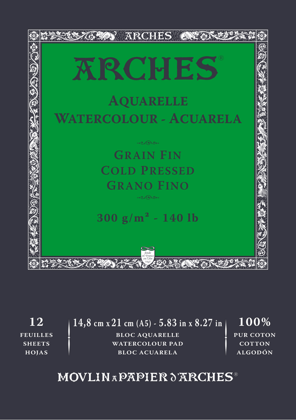Arches Arches Watercolour Cold Pressed Скицник 148 x 21 cm 300 g