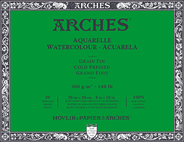 Arches Arches Watercolour Cold Pressed Скицник 20 x 26 cm 300 g