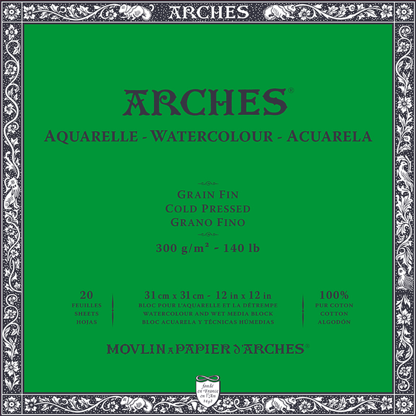 Arches Arches Watercolour Cold Pressed Скицник 31 x 31 cm 300 g