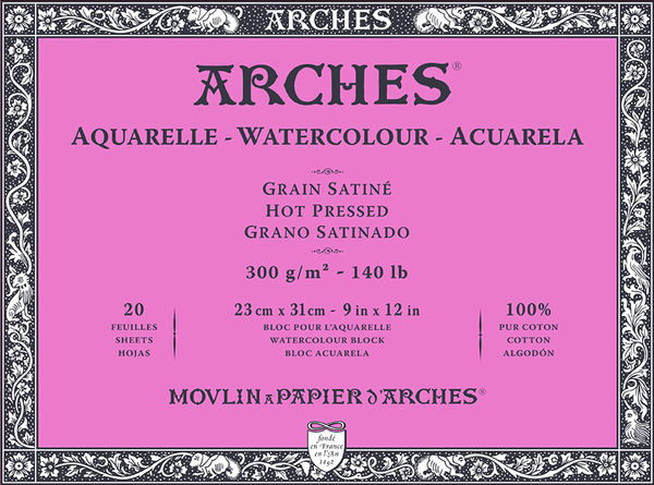 Arches Arches Watercolour Hot Pressed Скицник 23 x 31 cm 300 g