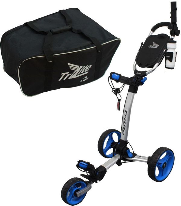 Axglo Axglo TriLite 3-Wheel Trolley Grey/Blue SET Grey/Blue Ръчна количка за голф