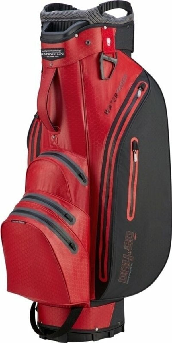 Bennington Bennington Grid Orga Cart Bag Red/Grey/Black Чантa за голф
