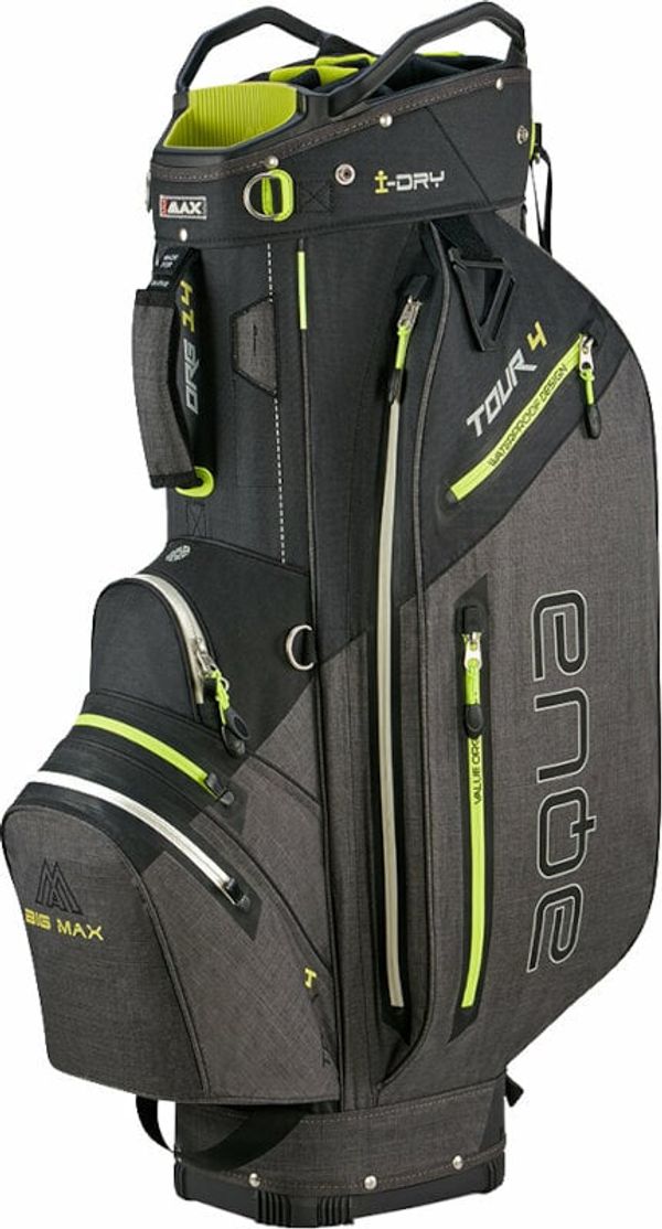 Big Max Big Max Aqua Tour 4 Black/Storm Charcoal/Lime Чантa за голф