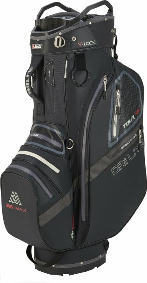 Big Max Big Max Dri Lite V-4 Cart Bag Black Чантa за голф