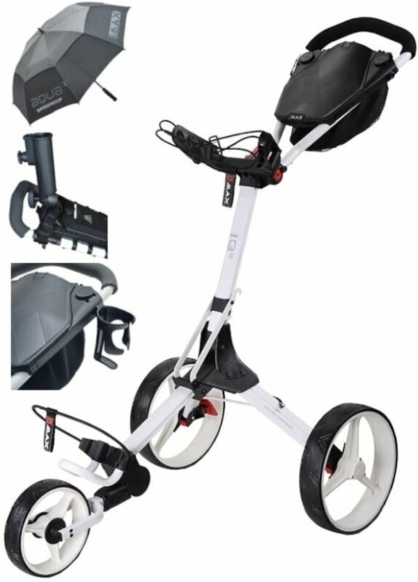 Big Max Big Max IQ² Deluxe SET White Ръчна количка за голф