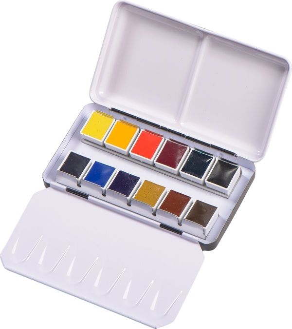 Blockx Blockx Watercolour Metal Box Воден цвят Смес 12 бр