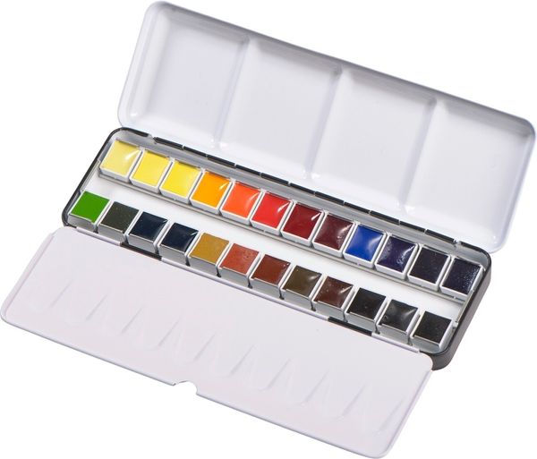Blockx Blockx Watercolour Metal Box Воден цвят Смес 24 бр