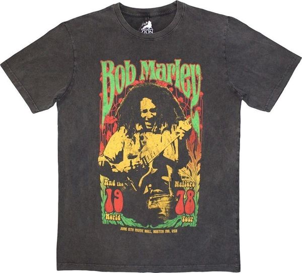 Bob Marley Bob Marley Риза 1978 Stone Wash Unisex Charcoal Grey 2XL