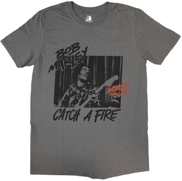 Bob Marley Bob Marley Риза Catch A Fire World Tour Unisex Charcoal Grey M