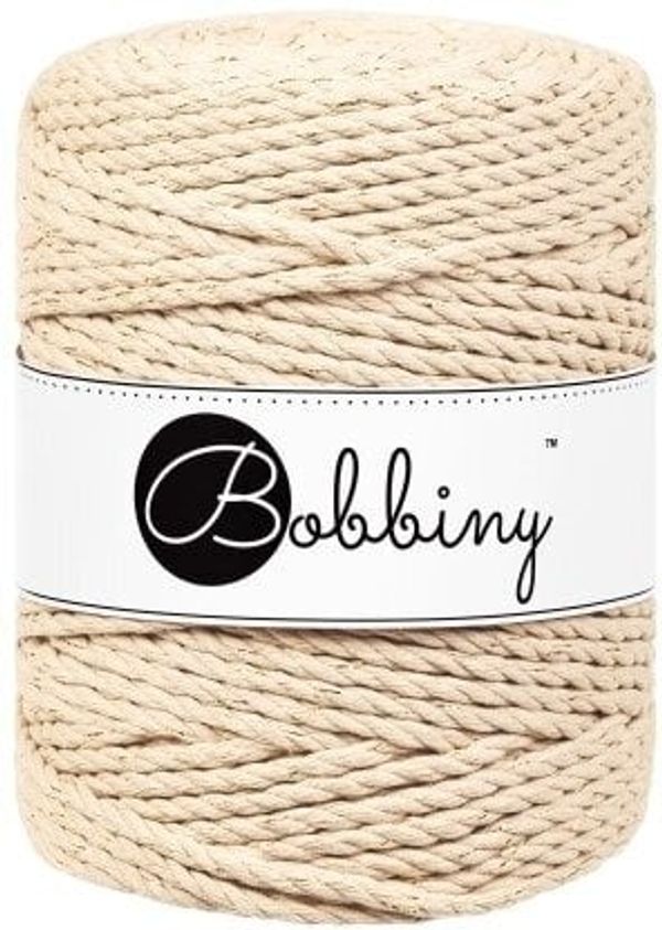 Bobbiny Bobbiny 3PLY Macrame Rope 5 mm 100 m Golden Warm Beige юта