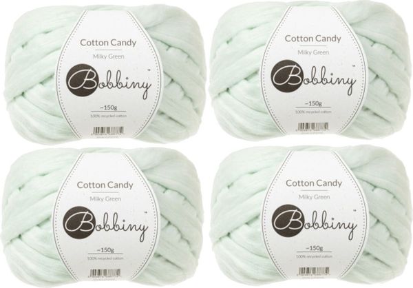 Bobbiny Bobbiny Cotton Candy Milky Green Плетива прежда