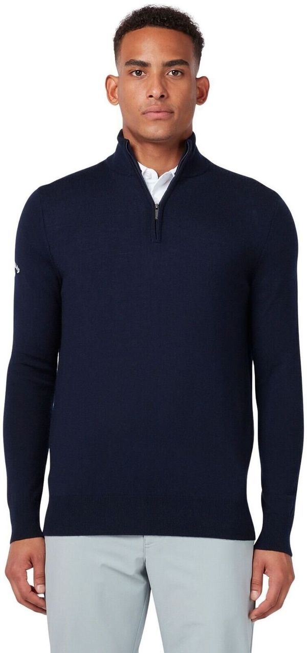 Callaway Callaway 1/4 Zipped Mens Merino Sweater Dark Navy XL