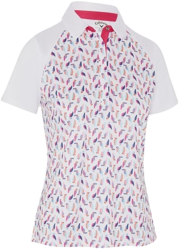 Callaway Callaway Birdie/Eagle Printed Short Sleeve Womens Polo Brilliant White XL