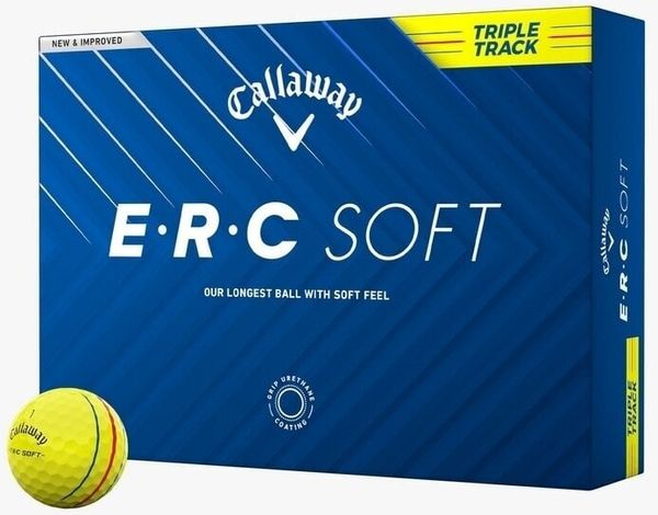 Callaway Callaway ERC Soft 2025 Yellow Triple Track Нова топка за голф