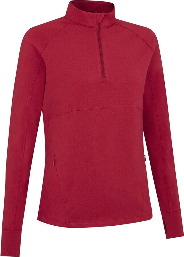 Callaway Callaway Lightweight Knit Heathered 1/4 Zip Top Red Heather XL