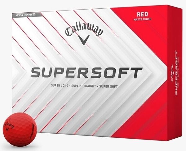 Callaway Callaway Supersoft 2025 Matte Red Basic Нова топка за голф