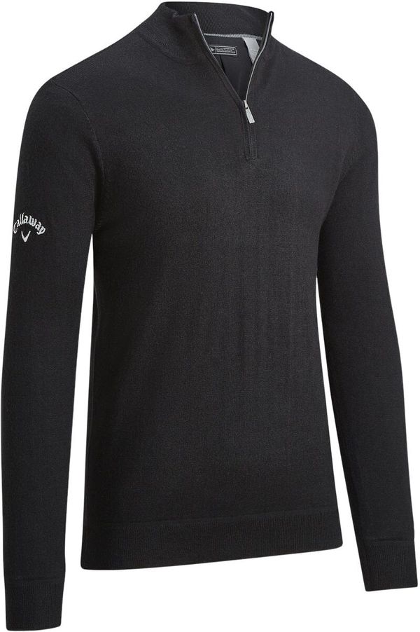 Callaway Callaway Windstopper 1/4 Mens Zipped Sweater Black Ink 2XL