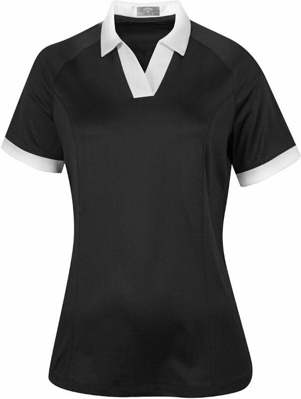 Callaway Callaway Womens Short Sleeve V-Placket Colourblock Caviar XL Риза за поло