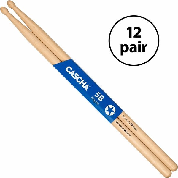 Cascha Cascha Drumsticks Pack 5B Maple - 12 Pair Палки за барабани