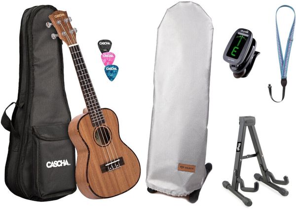 Cascha Cascha HH 2035 Premium Mahogany SET Концертно укулеле Натурал