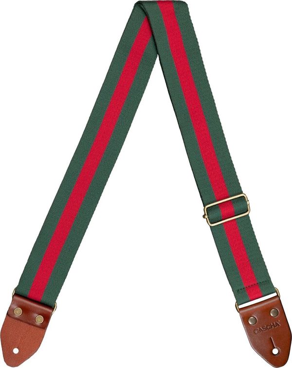Cascha Cascha CGS-CD5 Cotton Колан за китара Green & Red