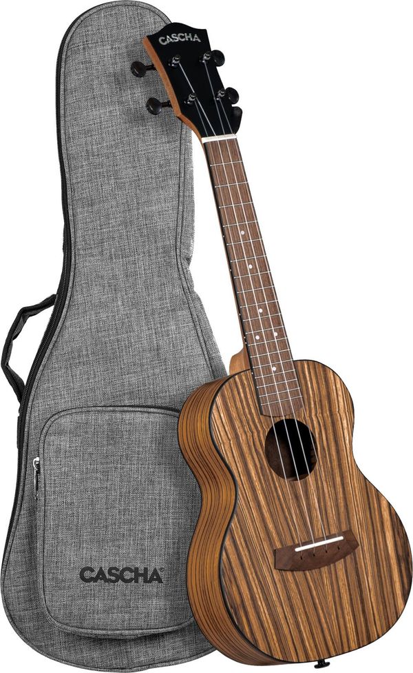 Cascha Cascha Concert Ukulele Zebra Wood Концертно укулеле Natural