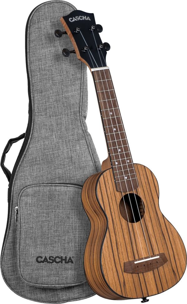 Cascha Cascha Soprano Ukulele Zebra Wood Сопрано укулеле Natural