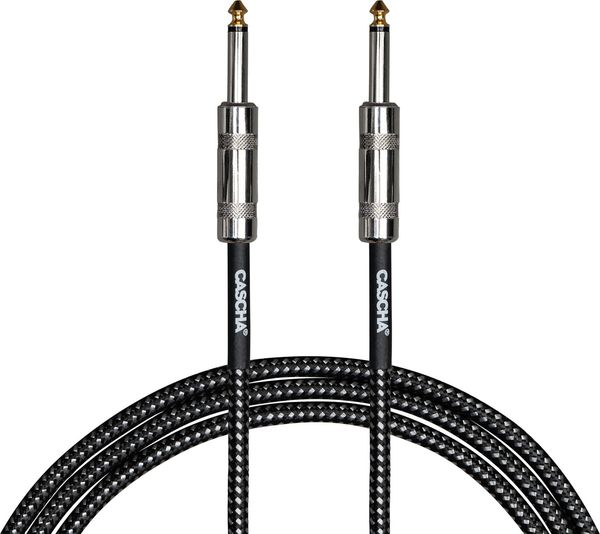 Cascha Cascha Standard Line Guitar Cable Черeн 9 m Директен - Директен