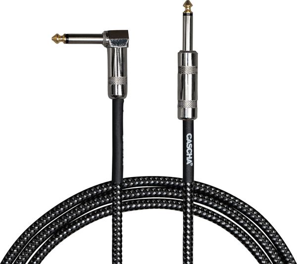 Cascha Cascha Standard Line Guitar Cable Черeн 9 m Директен - Ъглов