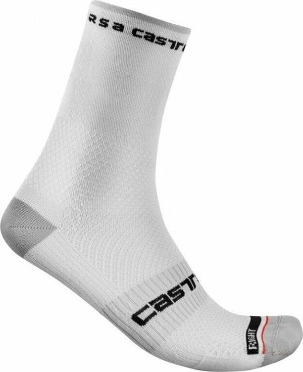 Castelli Castelli Rosso Corsa Pro 15 Sock White L/XL Чорапи за колоездене