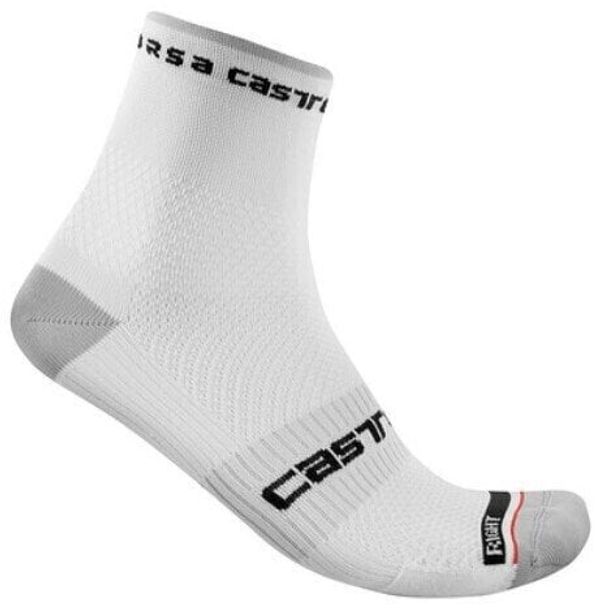 Castelli Castelli Rosso Corsa Pro 9 Sock White S/M Чорапи за колоездене