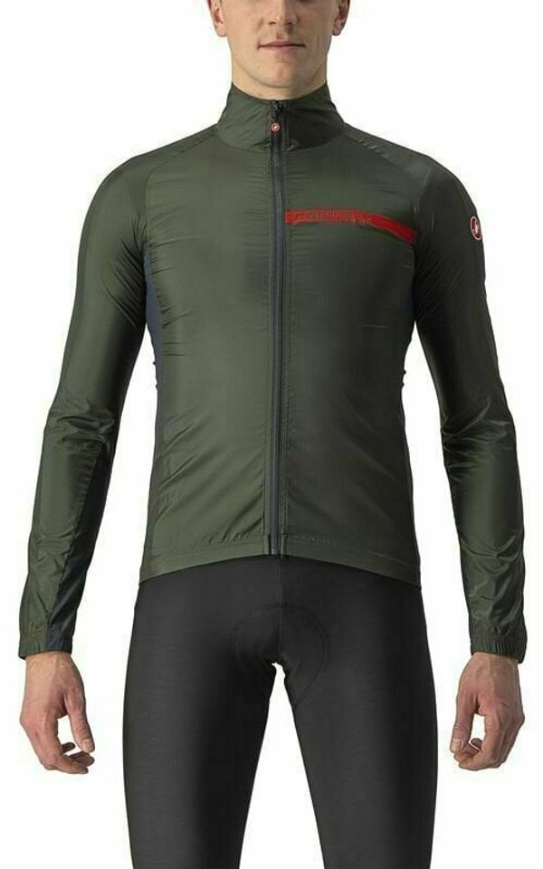 Castelli Castelli Squadra Stretch Jacket Military Green/Dark Gray 2XL Яке
