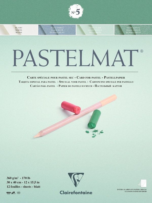 Clairefontaine Clairefontaine Pastelmat Glued Pad N5 Скицник 30 x 40 cm 360 g